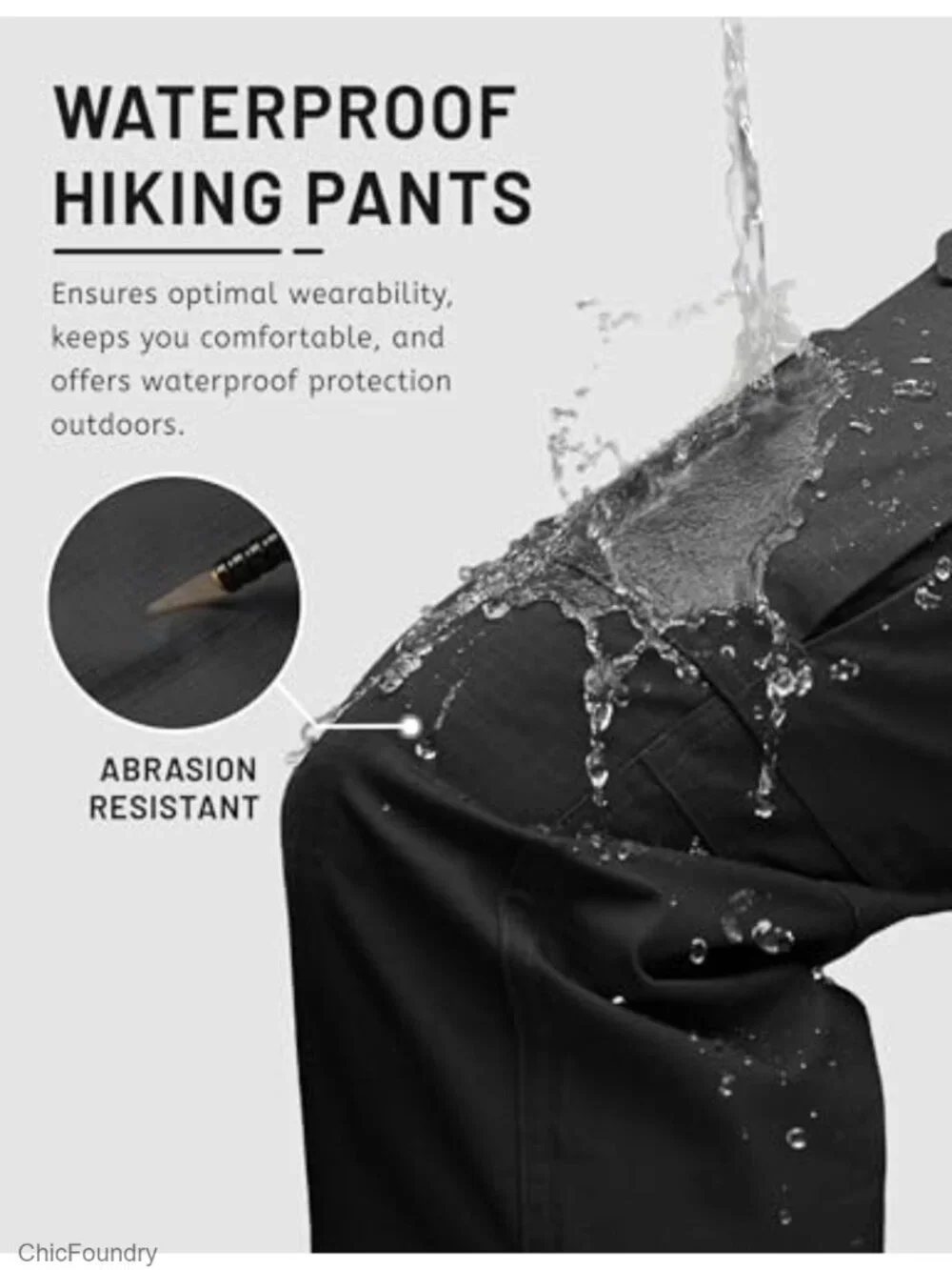 Men's Tactical Cargo Pants Ripstop Waterproof 8 Pockets Lightweight Stretch